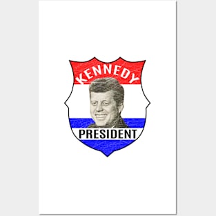 President John F. Kennedy Campaign Badge Vintage JFK Posters and Art